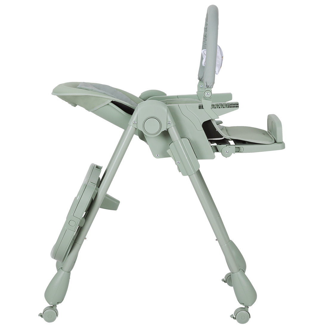 Стульчик для кормления Lotus 2026 ANIM Благодаря глубокому наклону спинки, мягкому вкладышу и дуге с игрушками он легко превращается в уютный шезлонг.